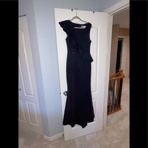 Elija J Midnight Blue Sparkle Gown